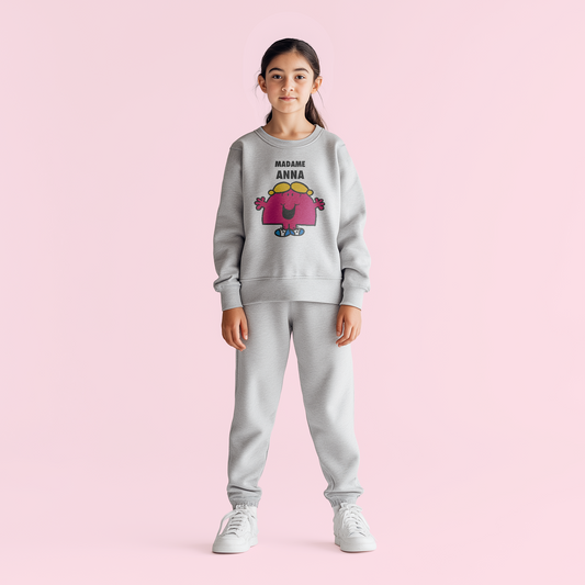 Sweat col rond fille personnalisé